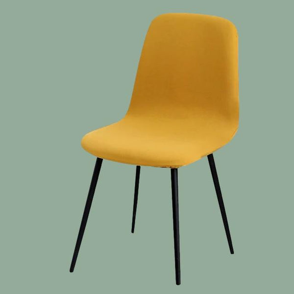 Housse de chaise Design de couleur jaune sur fond vert