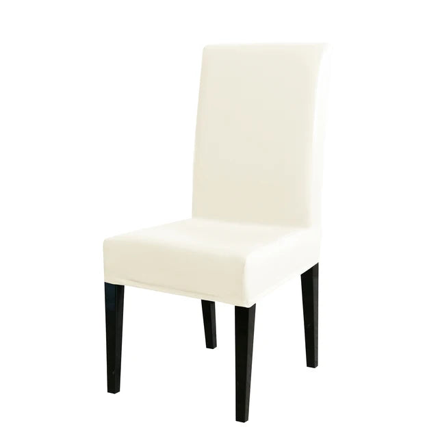 Housse de chaise effet cuir waterproof blanc