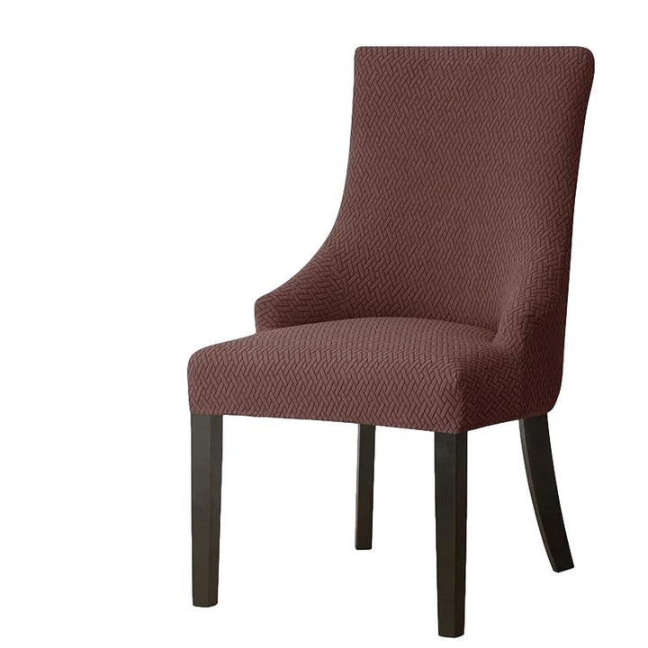 Housse de chaise inclinée en Jacquard brun