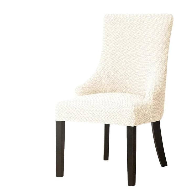 Housse de chaise inclinée en Jacquard ivoire beige
