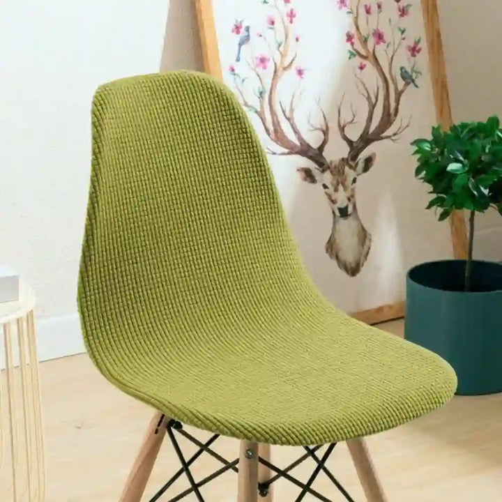 Housse de chaise scandinave en Jacquard Justine couleur pistache