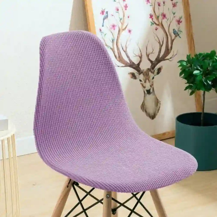 Housse de chaise scandinave en Jacquard Justine couleur violet