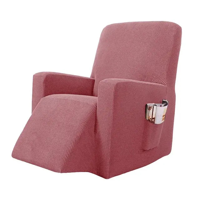 Housse de fauteuil Relax inclinable en Jacquard Nancy de couleur rose