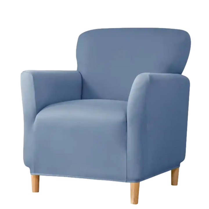 Housse de fauteuil club Carole de couleur bleu clair