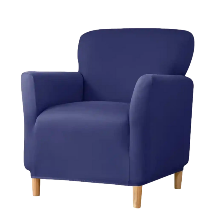 Housse de fauteuil club Carole de couleur bleu marine