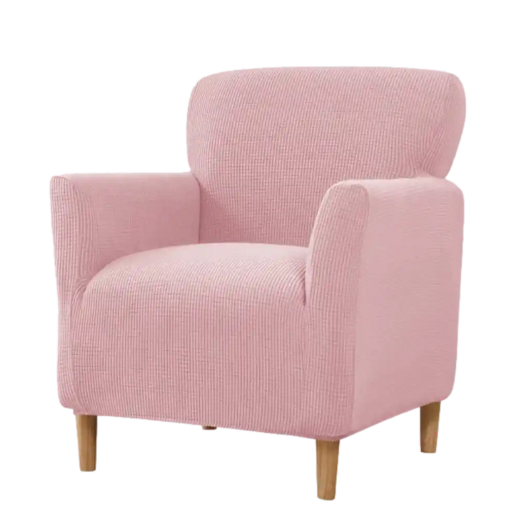 Housse de fauteuil club en Jacquard Marie de couleur rose