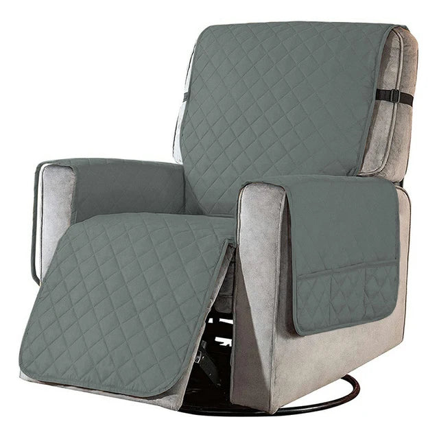 Protège fauteuil relax matelassé Maëve couleur gris