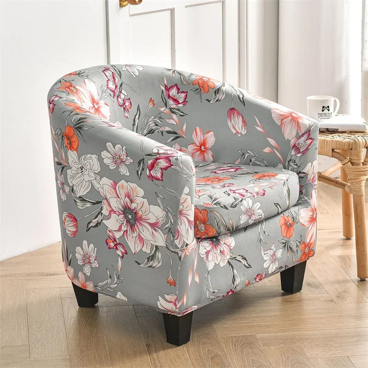 Housse de fauteuil crapaud avec motifs - Bianca