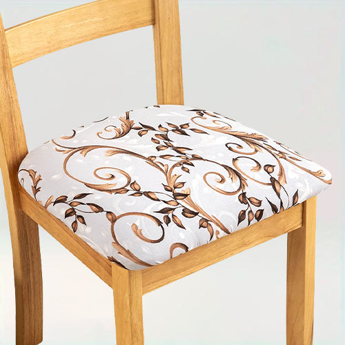 Housse de siège de chaise à motif 19 - Mia sur fond beige