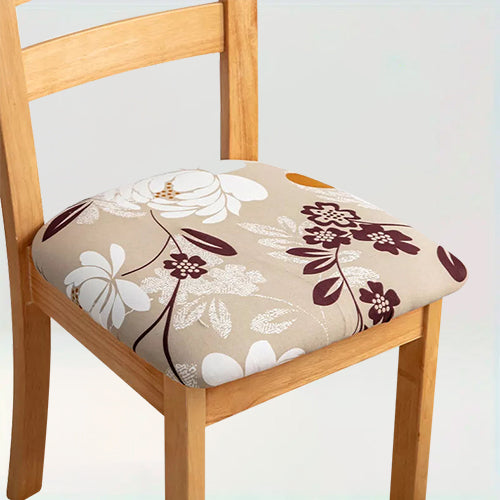 Housse de siège de chaise à motif 2 - Mia sur fond beige