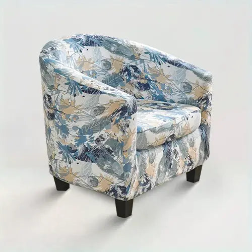 Housse de fauteuil crapaud avec motif 10 Bianca sur fond beige