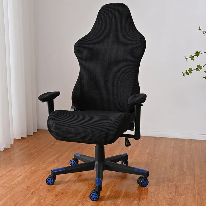 Housse de chaise de bureau en Jacquard de couleur noir