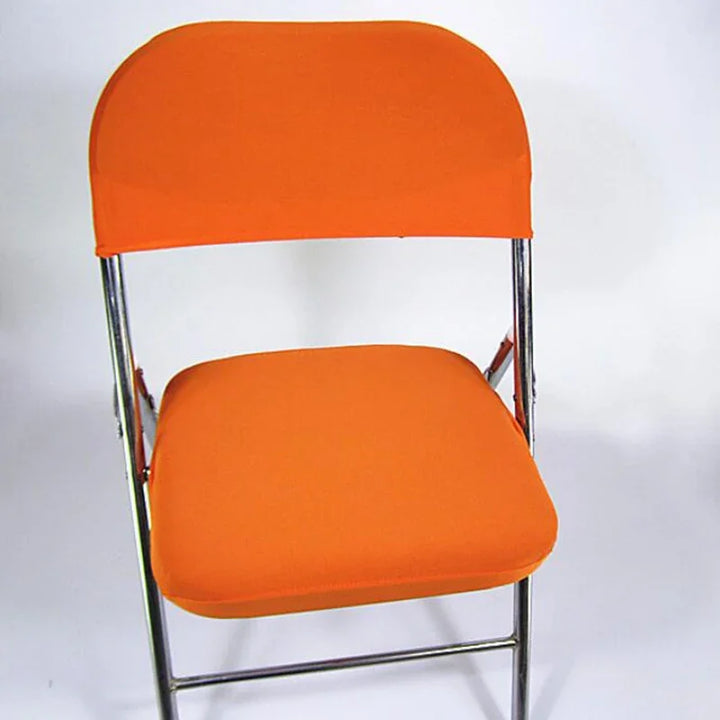 Housse de chaise pliable en tissu Emilie couleur orange