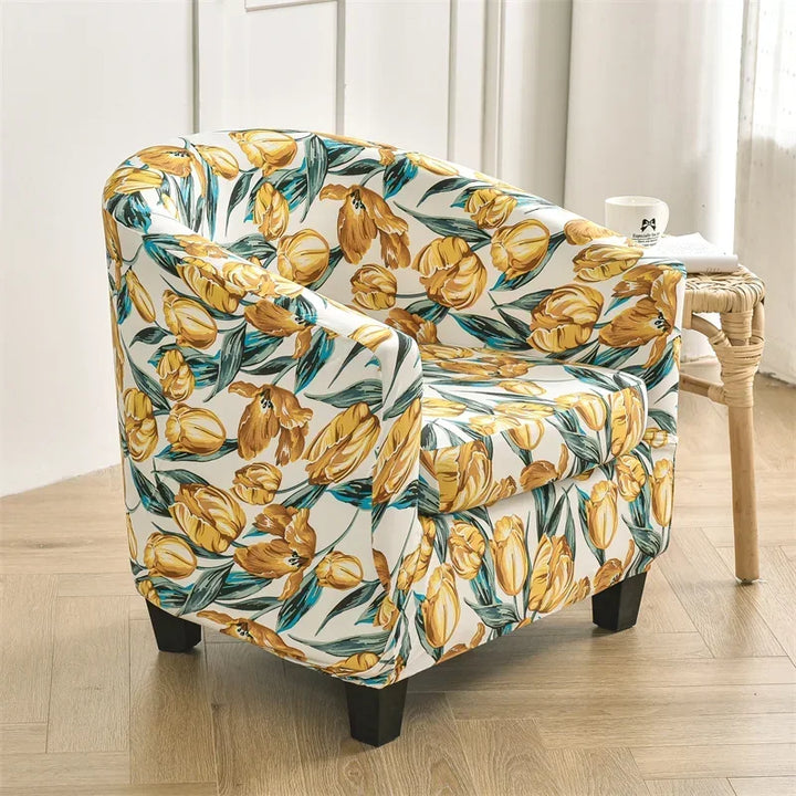 Housse de fauteuil crapaud avec motifs - Bianca