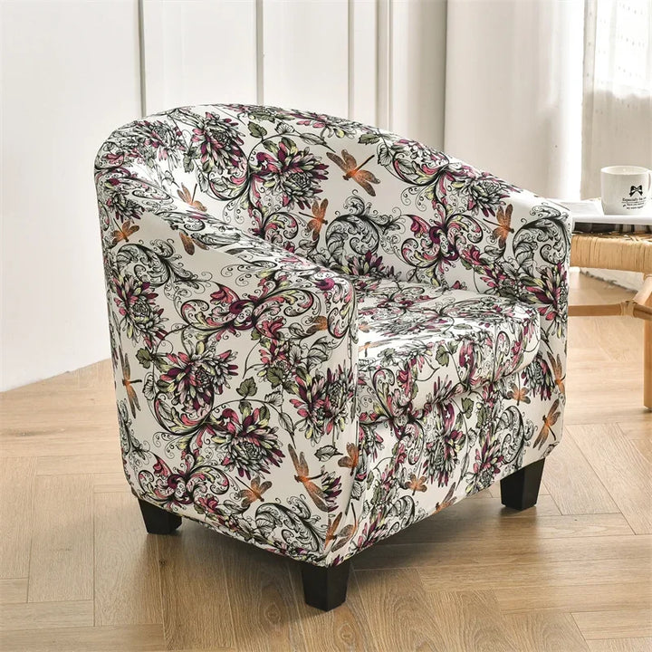 Housse de fauteuil crapaud avec motifs - Bianca