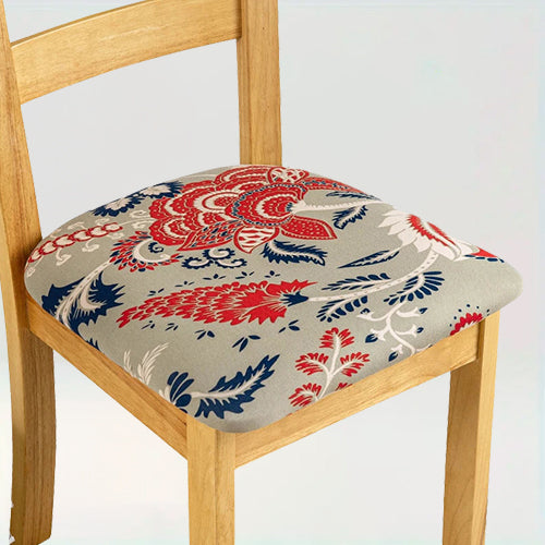 Housse de siège de chaise à motif 21 - Mia sur fond beige