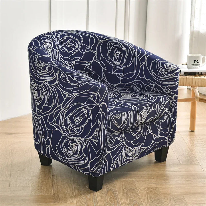 Housse de fauteuil crapaud avec motifs - Bianca