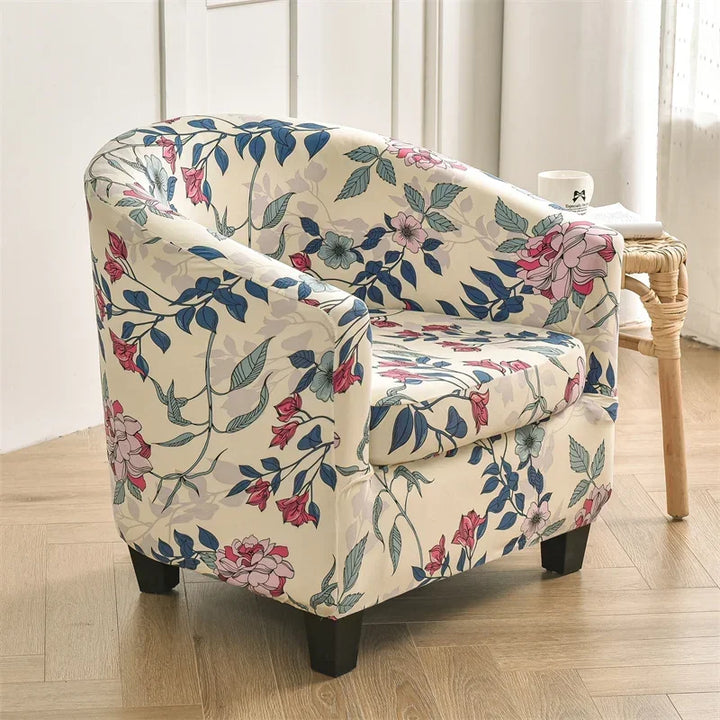 Housse de fauteuil crapaud avec motifs - Bianca