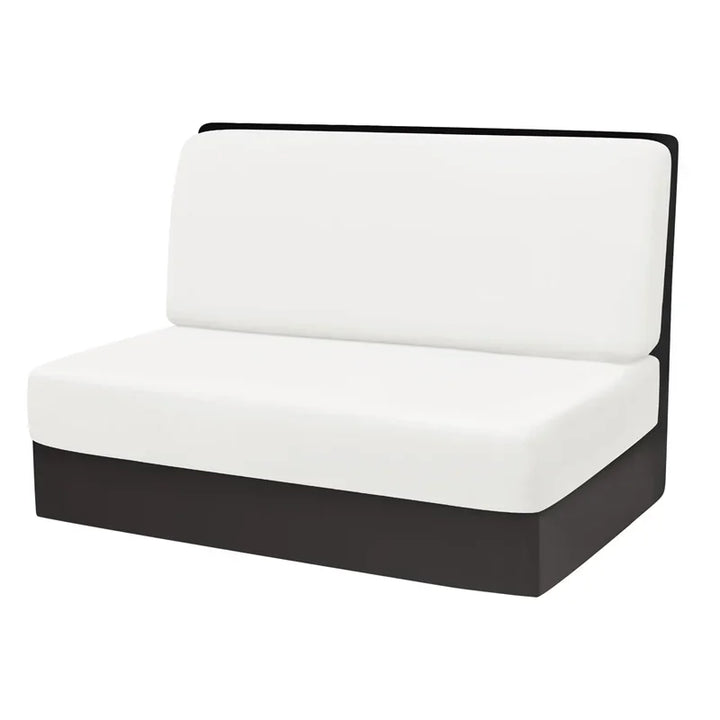 Housse de banquette en 2 parties en velours Valencia de couleur blanc