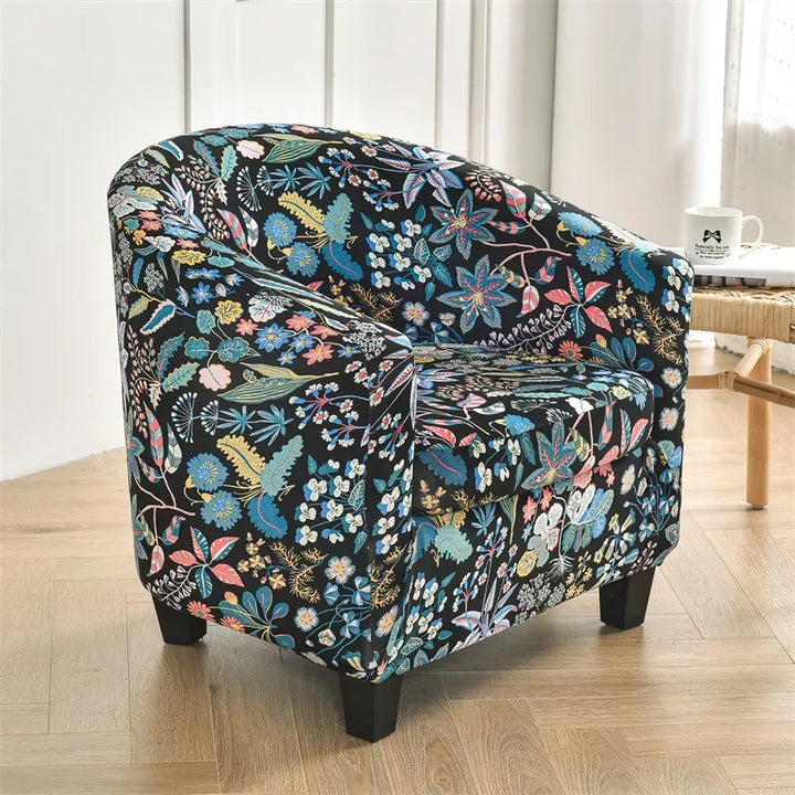 Housse de fauteuil crapaud avec motifs - Bianca