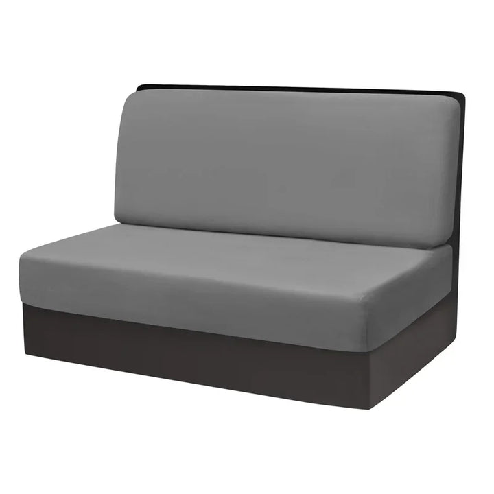 Housse de banquette en 2 parties en velours Valencia de couleur gris foncé