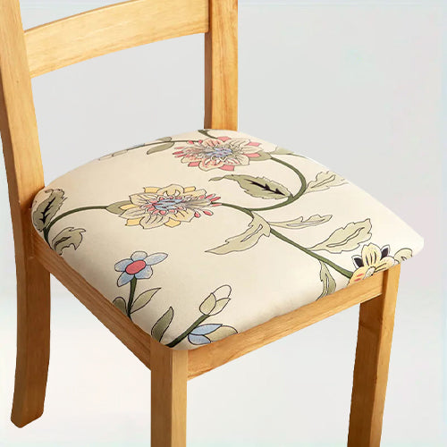 Housse de siège de chaise à motif 14 - Mia sur fond beige