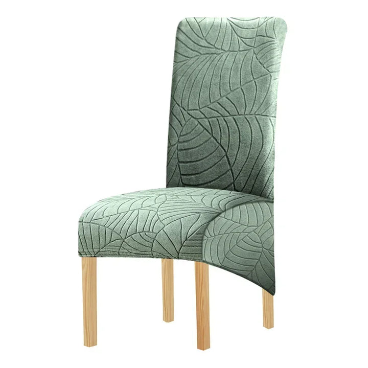 Housse de chaise XL en jacquard effet fleuri Melody de couleur vert clair