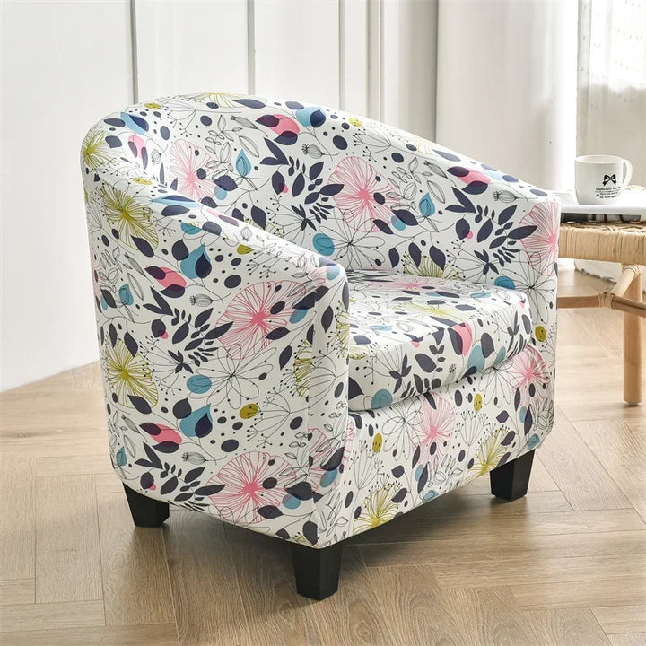 Housse de fauteuil crapaud avec motifs - Bianca