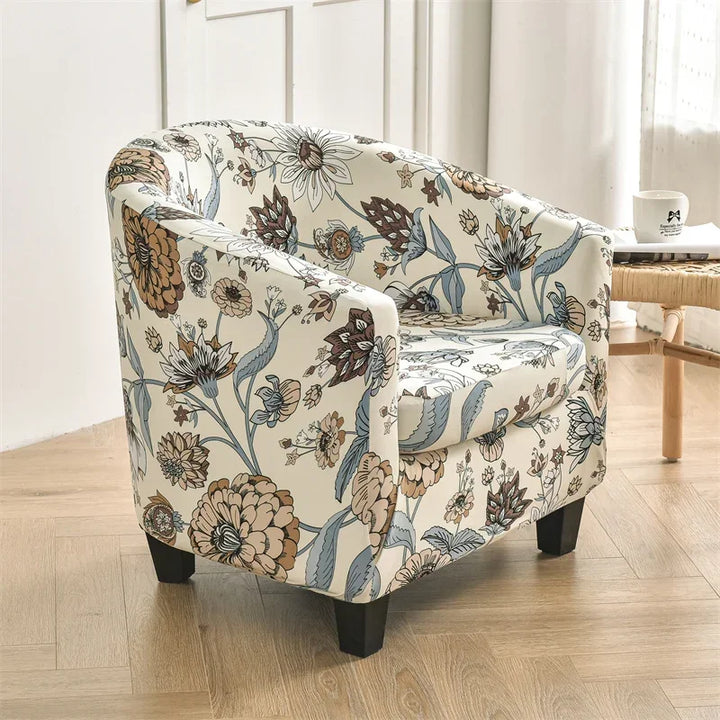 Housse de fauteuil crapaud avec motifs - Bianca