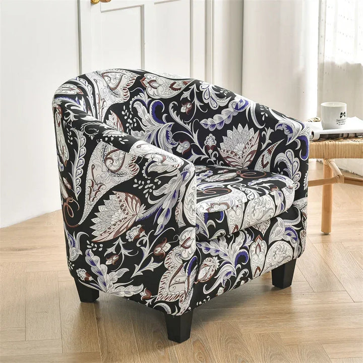 Housse de fauteuil crapaud avec motifs - Bianca