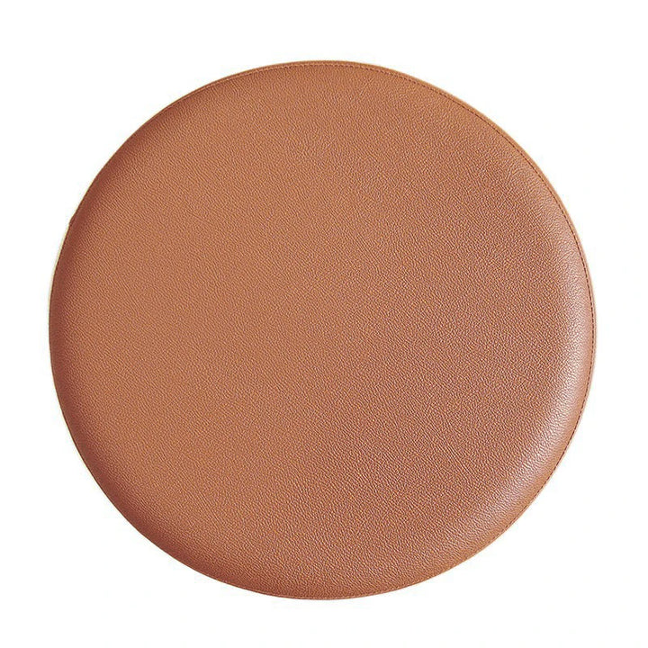 Housse de tabouret en simili cuir imperméable blanc orange