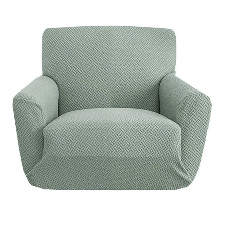 Housse de fauteuil en jacquard de couleur vert clair