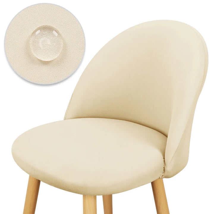 Housse de chaise Design en tissu étanche beige ivoire