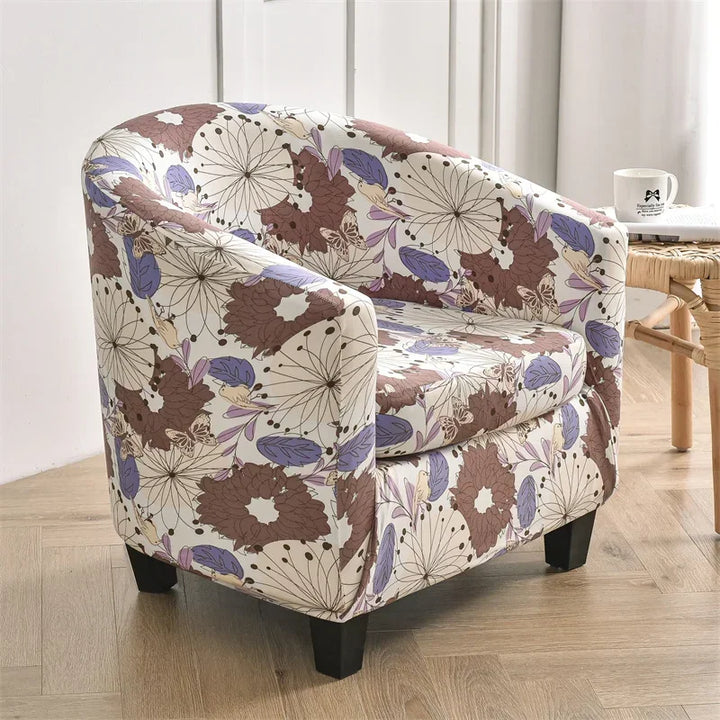 Housse de fauteuil crapaud avec motifs - Bianca