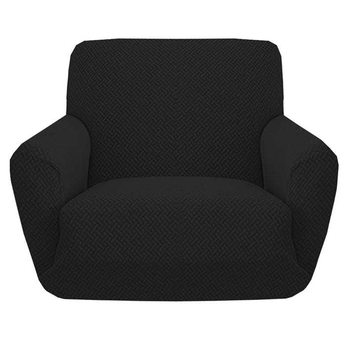 Housse de fauteuil en jacquard de couleur noir