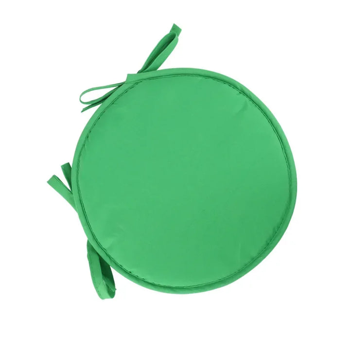 Coussin de chaise rond en tissu Ava de couleur vert