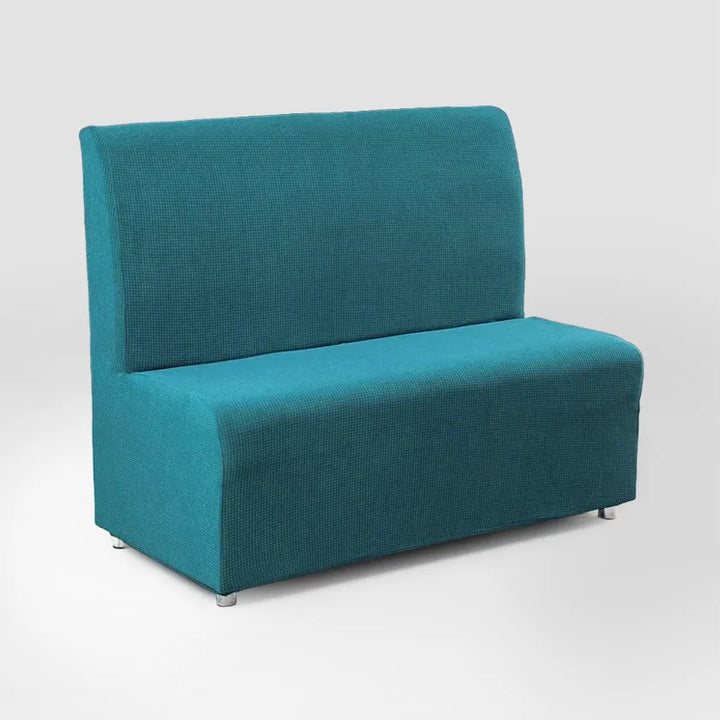 Housse de banquette en jacquard Emilianna de couleur bleu canard