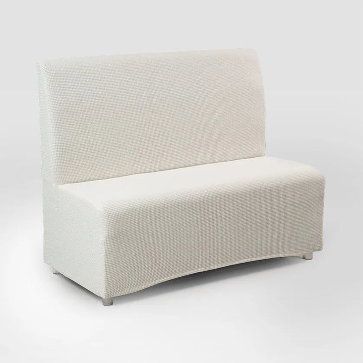 Housse de banquette en jacquard Emilianna de couleur ivoire