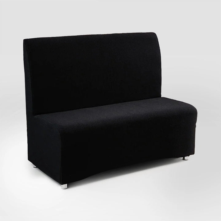 Housse de banquette en jacquard Emilianna de couleur noir