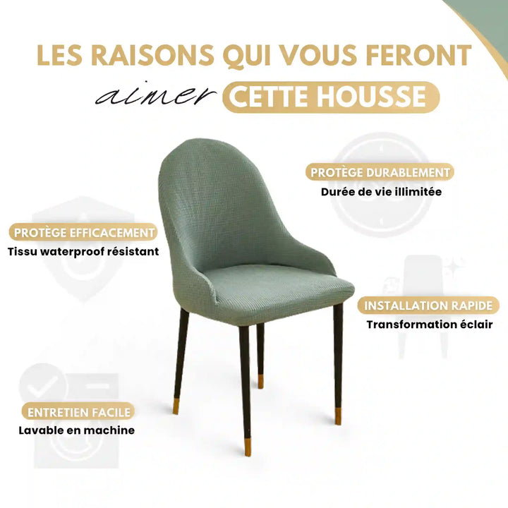 Housse extensible, résistante à l’eau, facile à installer et entretenir, idéale pour protéger vos meubles avec élégance.