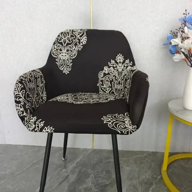 Housse de chaise avec accoudoirs à motifs Chloé motifs baroque