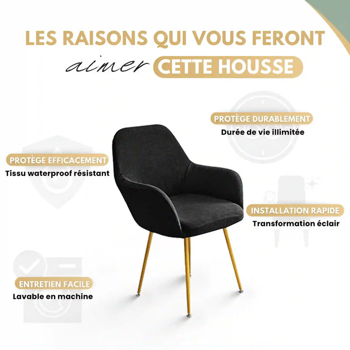 Housse extensible, résistante à l’eau, facile à installer et entretenir, idéale pour protéger vos meubles avec élégance.