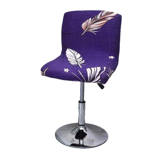Housse de chaise de bar à motifs fleuris violet