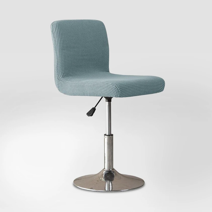 Housse de chaise de bar en jacquard Mylène de couleur anthracite