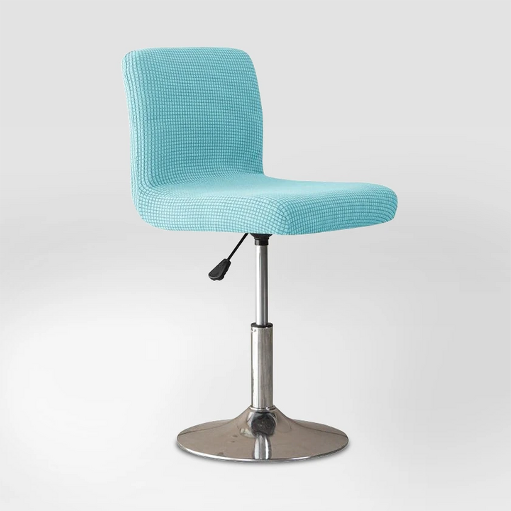 Housse de chaise de bar en jacquard Mylène de couleur bleu ciel