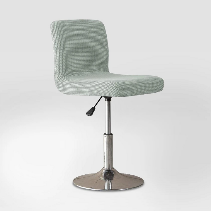 Housse de chaise de bar en jacquard Mylène de couleur gris argenté