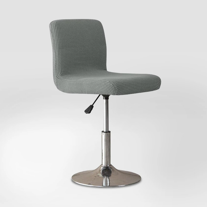 Housse de chaise de bar en jacquard Mylène de couleur gris foncé