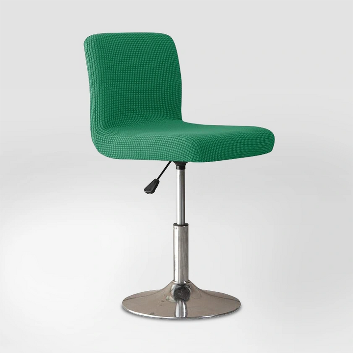 Housse de chaise de bar en jacquard Mylène de couleur vert