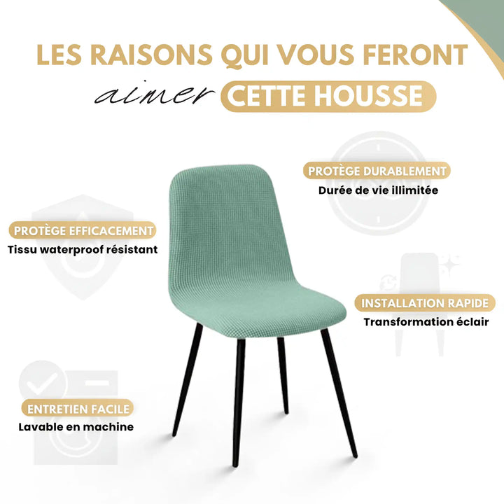 Housse extensible, résistante à l’eau, facile à installer et entretenir, idéale pour protéger vos meubles avec élégance.