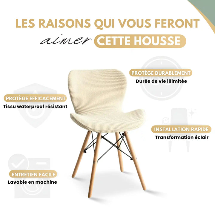 Housse extensible, résistante à l’eau, facile à installer et entretenir, idéale pour protéger vos meubles avec élégance.